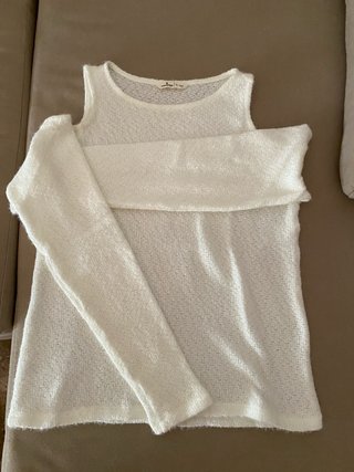 Jersey Springfield Blanco Hombros Descubiertos