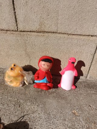 Set di 3 pupazzi di gomma