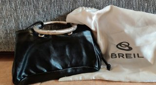 Bolso Breil Negro con Asa de Acero