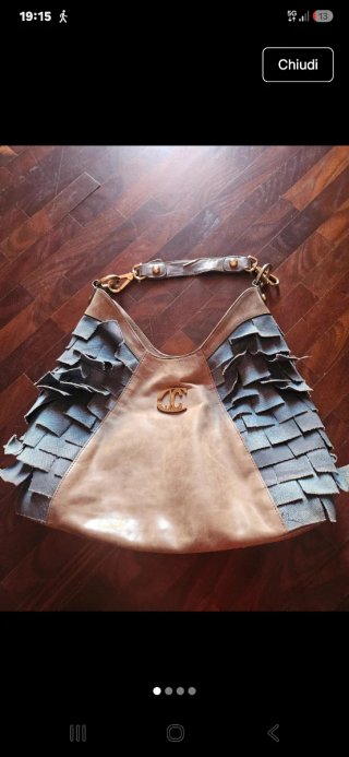 Borsa Cavalli Class beige e blu