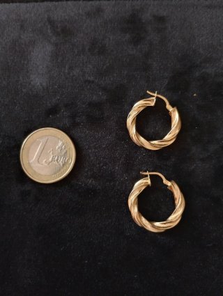 Pendientes de Aro trenzados Peso 2,2grs