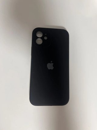 Funda Silicona compatible iPhone 12 Negra