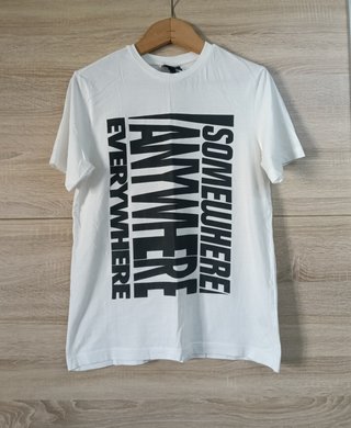 Camiseta blanca de manga corta - H&M - Talla S