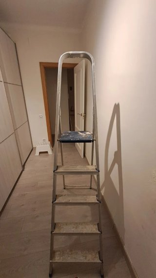 Escalera de Aluminio 5 Peldaños y Plataforma