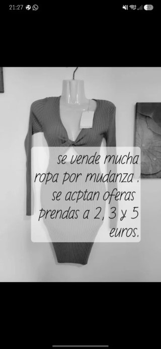Ropa por mudanza - Prendas a 2, 3, 5 euros