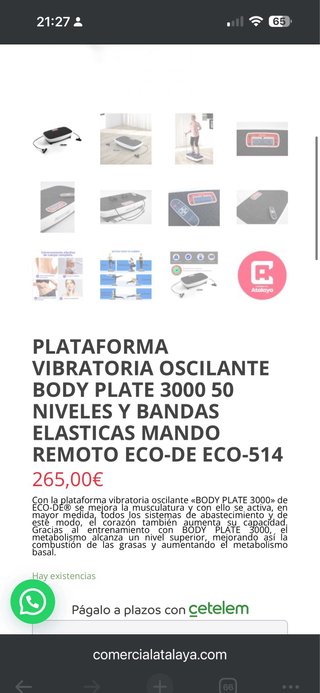 Plataforma Vibratoria EcoDe Body Plate 3000