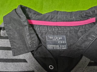 Jersey hombre rayas gris y negro
