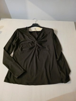 Camiseta marron manga larga