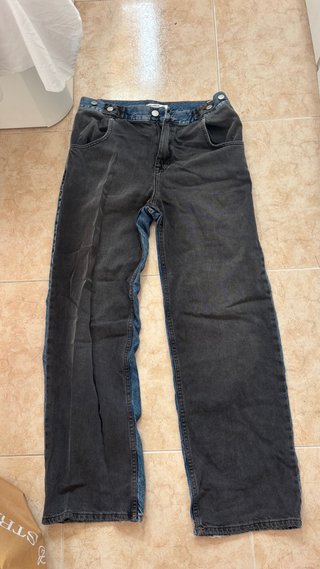 Pantalón vaquero Pull&Bear bicolor