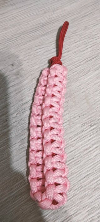 Portachiavi corda intrecciato rosa