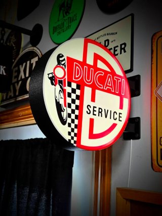 Lámpara Vintage Ducati Service