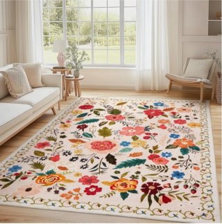 Tappeto da area beige 120 x 160 cm, morbido