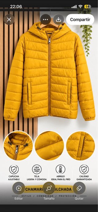 Abrigo ligero Lefties amarillo