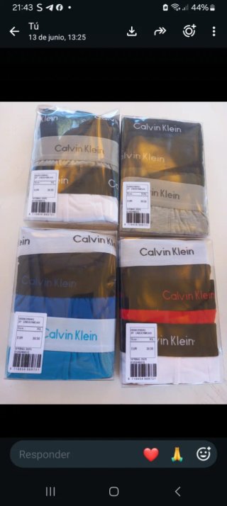 Calzoncillos Calvin Klein Pack 3 Talla XL
