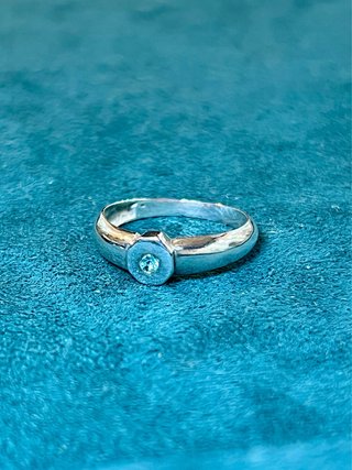 Anillo Plata con Piedra Azul