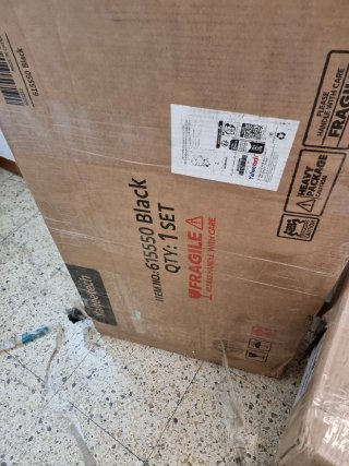 Scrivania per computer Yaheetech nera con ruote