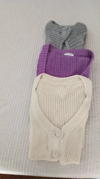 Lote de 3 chaquetas abiertas