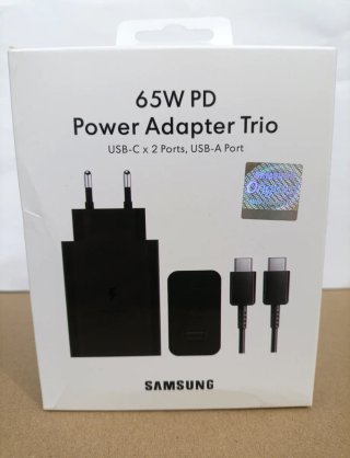 Cargador Samsung 65W Trio USB-C Carga Rapida