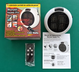 Calefactor Cerámico 1350W con Mando, nuevo