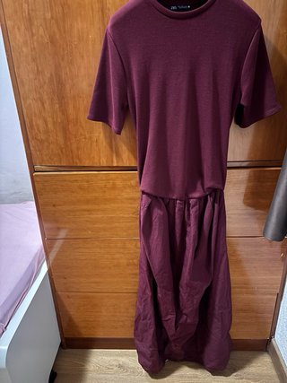 Vestido Zara Morado TallaS