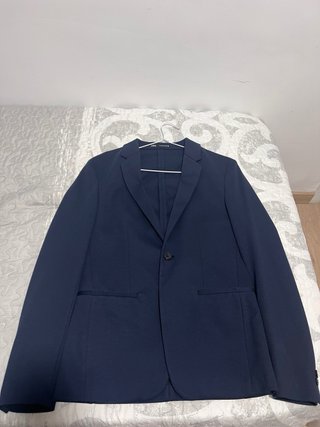 Chaqueta de traje azul Zara Talla M