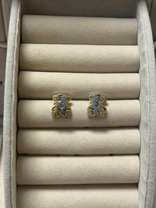 Pendientes Osito Oro y Plata