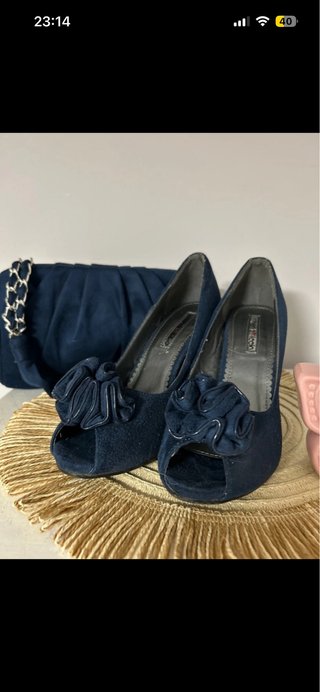 Zapatos y Bolso azul roberta miccio