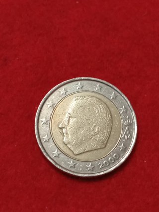 Moneta 2 Euro Belgio 2000