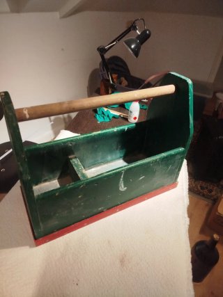 Caja de herramientas de madera