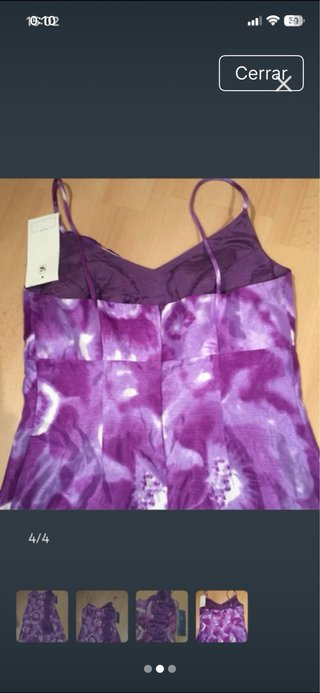 Vestido Corto de Fiesta Morado Talla S/M