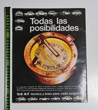 SEAT 1971 Cartel anuncio publicidad antigua coches
