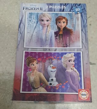 Pack 2 Puzzles y Juego de Mesa Frozen