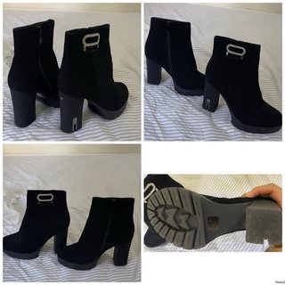 Botines negros con hebilla