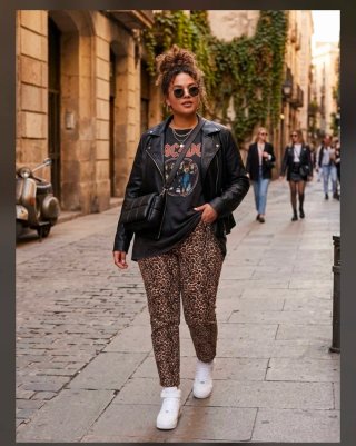 Pantalón estampado leopardo Talla XL