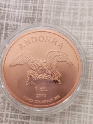 Lote 4 monedas: Andorra, China, Alemania y Italia