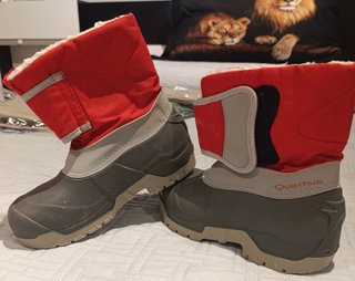Botas de nieve Quechua rojas niño 32/33