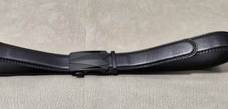 Cinturón con Hebilla Automática Negro 130 cm