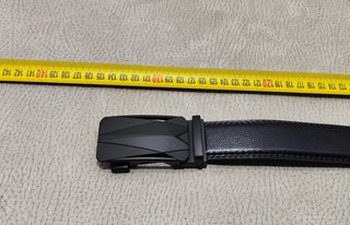 Cinturón con Hebilla Automática Negro 130 cm