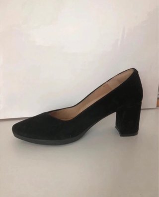 Zapatos de Piel Ante Negros Talla 37