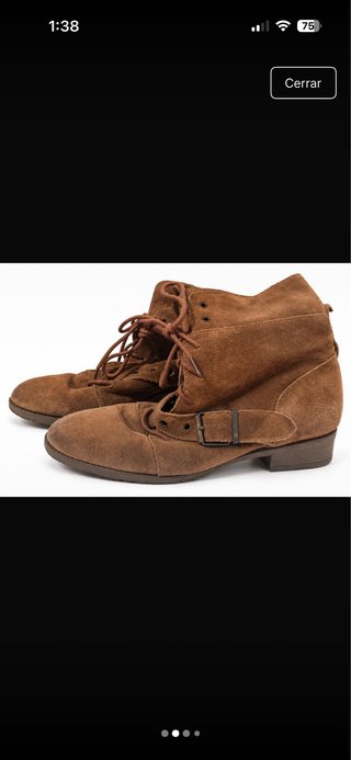 Botines Bershka ante cordones hebilla talla 37