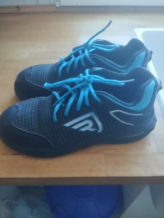 Zapatos de seguridad mujer negros y azules