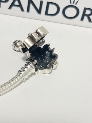 Pulsera Pandora Plata con Charm Morado