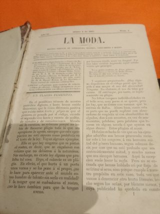 Libro antiguo la moda 1857