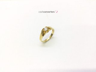 anillo oro 18k con piedra con circonita