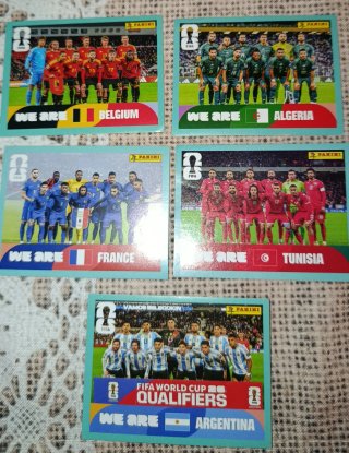 Lote 5 Cromos Panini Selecciones Mundial 2026