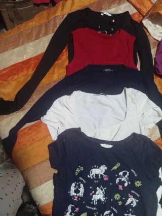 Lote 6 Tops y Camisetas Mujer Talla S