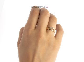 anillo oro 18k con piedra con circonita