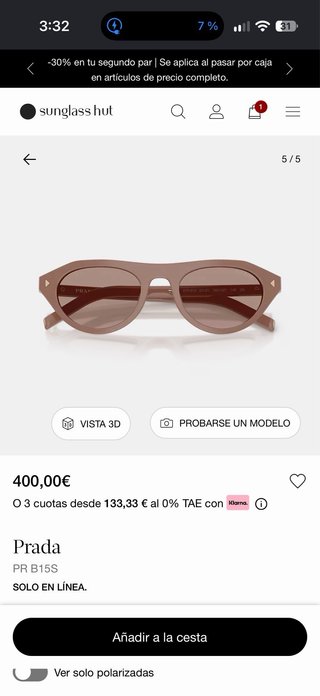 Gafas de Sol Prada PR B15S Marrón