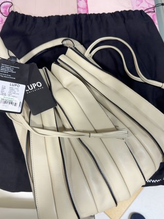 LUPO Barcelona Abanico piel perla nuevo etiquetas