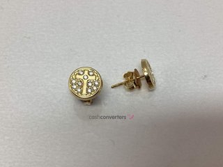 pendientes oro 18k con circonita